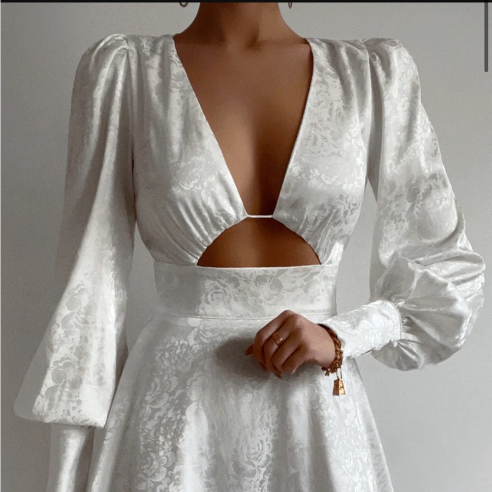 Rosalie Mini Dress in White Medium NWT
